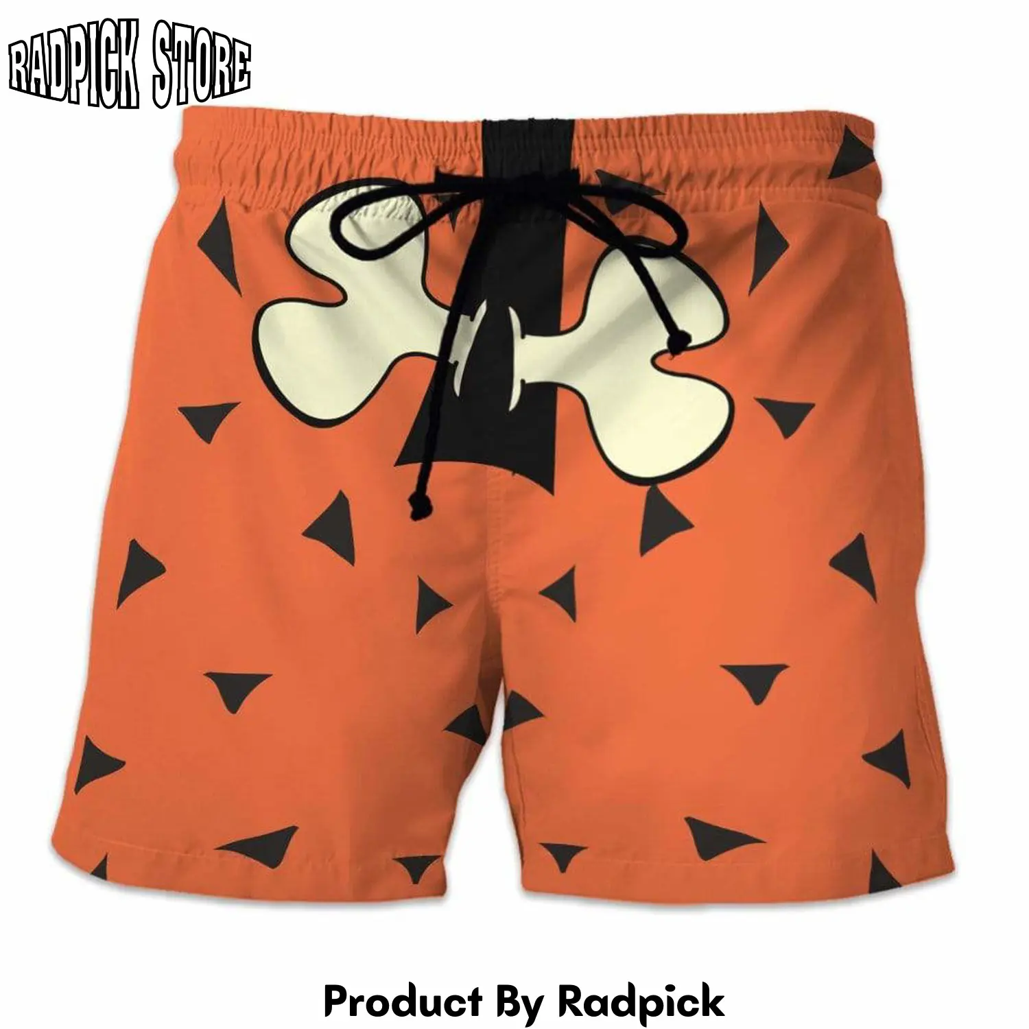 Radpick 3d custom beach shorts flintstones bamm bamm rp631621
